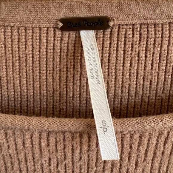 Free People Shadow Sweater, Tan, Size S - Picture 4 of 6